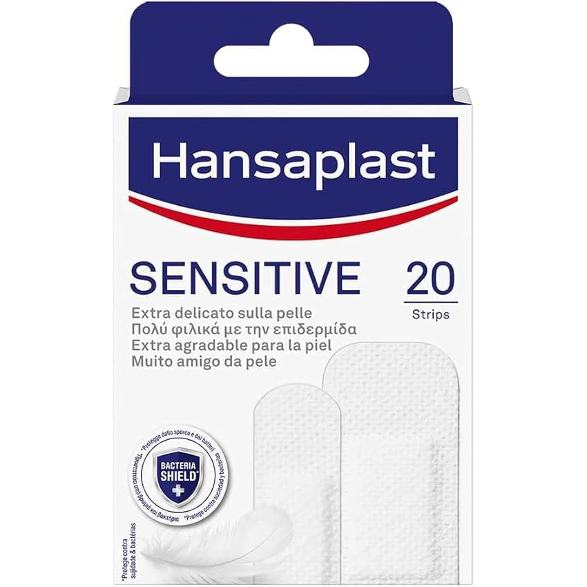 Hansaplast SENSITIVE Cerotti extra delicati specifici per pelli sensibili Hansaplast SENSITIVE Cerotti extra delicati specifici per pelli sensibili