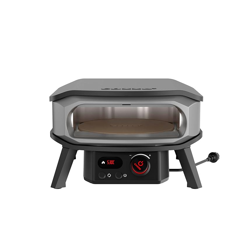 Cozze® ROTATE Pizza Oven Elettrica di Alta Qualità 13" con Pietra Rotante