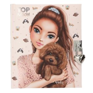 Depesche 13570 TOPModel Kitty and Doggy - Diario con chiusura a cuore e chiave
