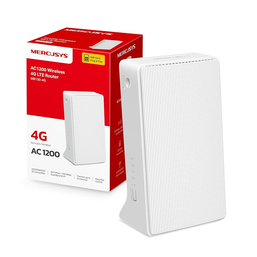 Mercusys TP-Link MB130-4G Cat4 AC1200Mbps Router 4G LTE Wireless Dual Mercusys TP-Link MB130-4G Cat4 AC1200Mbps Router 4G LTE Wireless Dual