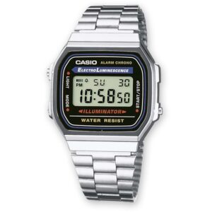 Orologio CASIO A168WA-1W Uomo Donna Unisex VINTAGE Classico Acciaio Sveglia