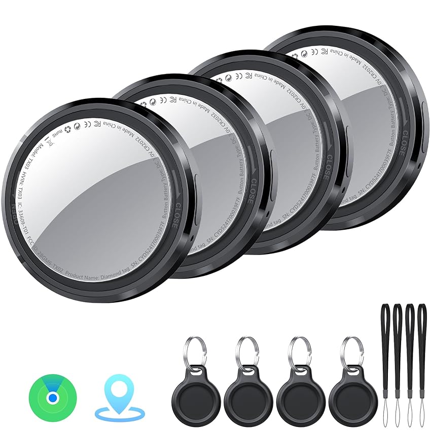 Air Tracker Tag 4 pezzi Nero