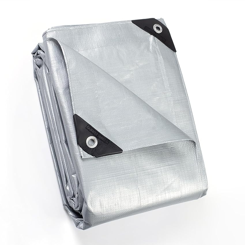 GUARD SHIELD Telo da copertura in tessuto con occhielli 2x2m 160g/m² Grigio – Telo