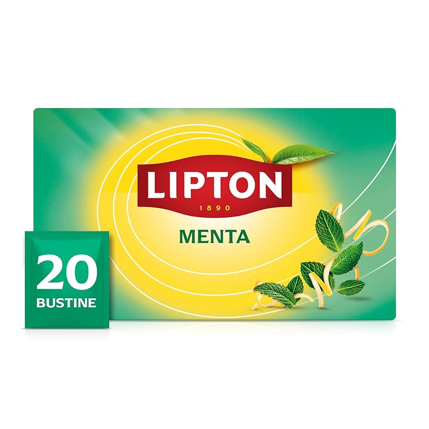 Lipton | Tisana Menta | 20 Filtri | con Menta Verde e Menta Piperita | Gusto Rinfrescante| Lipton | Tisana Menta | 20 Filtri | con Menta Verde e Menta Piperita | Gusto Rinfrescante|