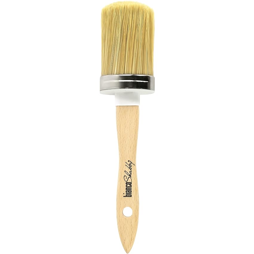 biancoShabby® Pennello Ovalino TOP Professionale per chalk Paint