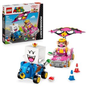 LEGO Super Mario: Mario Kart &ndash; Wario e Re Boo - Giocattolo Interattivo con 2 Macchine