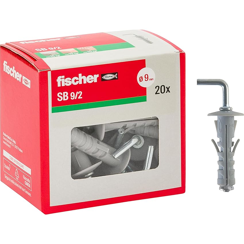 Fischer 20 Tasselli SB 9 con Gancio Medio