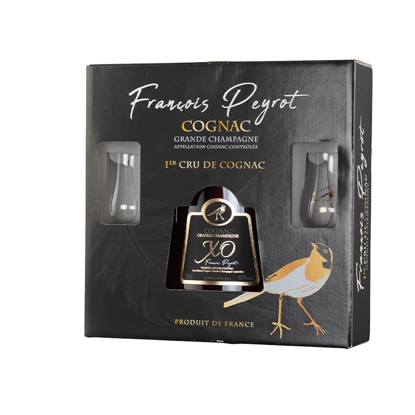 PEYROT Grande Champagne Carafe XO Special Pack + 2 bicchieri logati Peyrot
