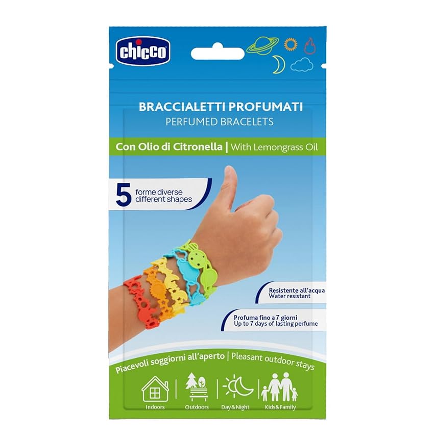 Chicco Braccialetti Profumati alla Citronella per Bambini e Adulti