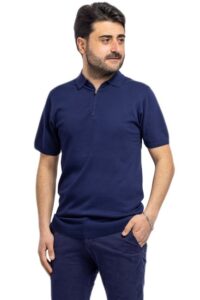Polo Uomo Mezza Zip Casual T-Shirt Di Filo Elegante Maglia Mezza Manica VEQUE
