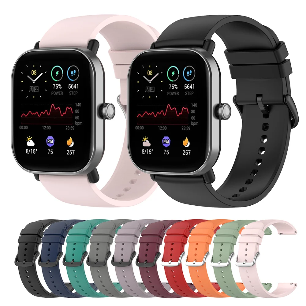 Cinturino in silicone da 20 mm per Huami Amazfit GTS 4/2 Mini GTS 3 2e Smart Watch