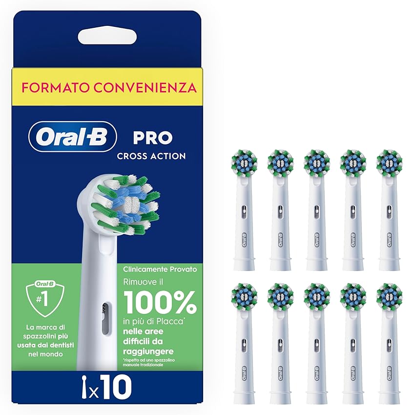 Oral-B Testina Di Ricambio PRO Cross Action Bianca