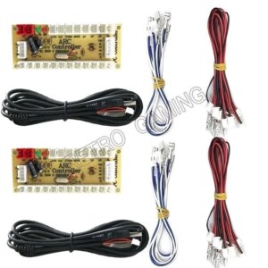 PC USB Zero Delay Encoder Circuit Board Kit Led Push Button Joystick 2.8mm 4.8mm 5pin