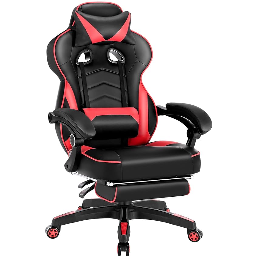 WOLTU Sedia Gaming Ergonomica con Poggiapiedi