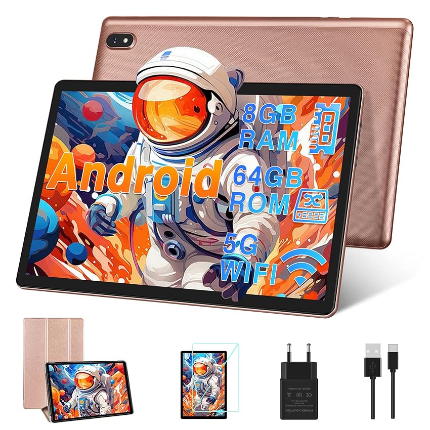 DMOAO Tablet 10 Pollici Android con 5G Wi-Fi