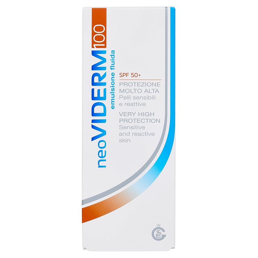 neoVIDERM Emulsione Fluida SPF 50+ – Protezione Solare Molto Alta UVA/UVB – Per Pelli