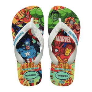 Havaianas Kids Top Marvel II Bambini e ragazzi FlipFlop White/White/Blue 33 EU