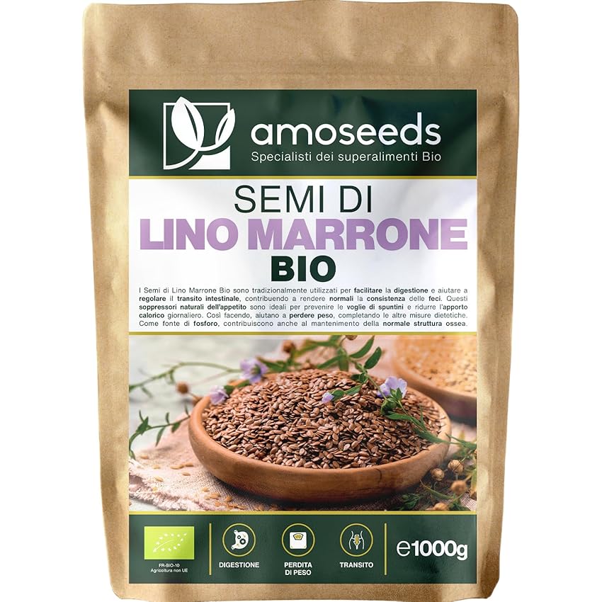 Semi di Lino Marrone BIO 1KG | Interi