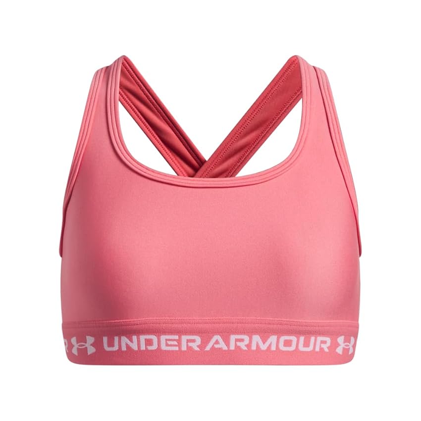 Under Armour Reggiseno Incrociato G - Rosa agrodolce / / Bianco