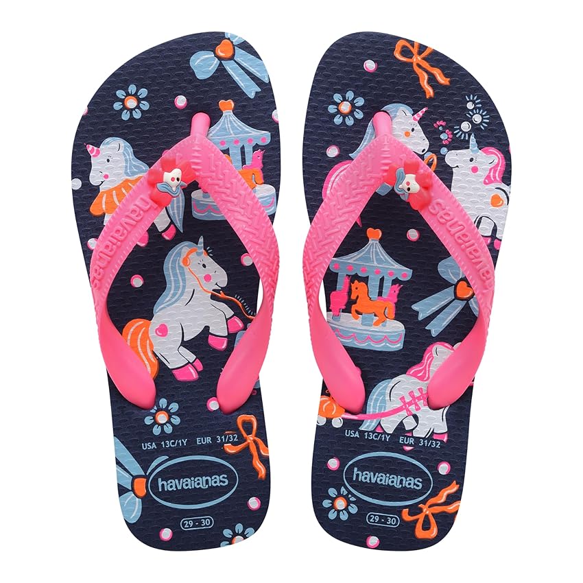 Havaianas Kids Fantasy Bambine e ragazze FlipFlop Navy Blue/Pink 33 EU