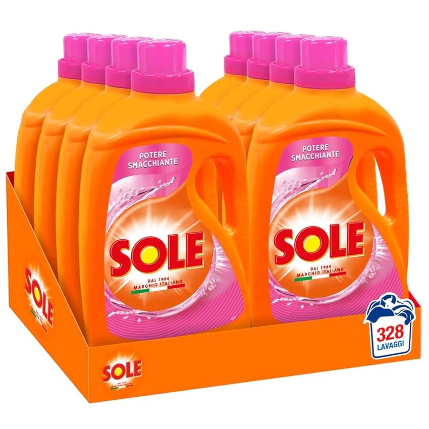 Sole Detersivo Lavatrice Liquido Potere Smacchiante 328 Lavaggi