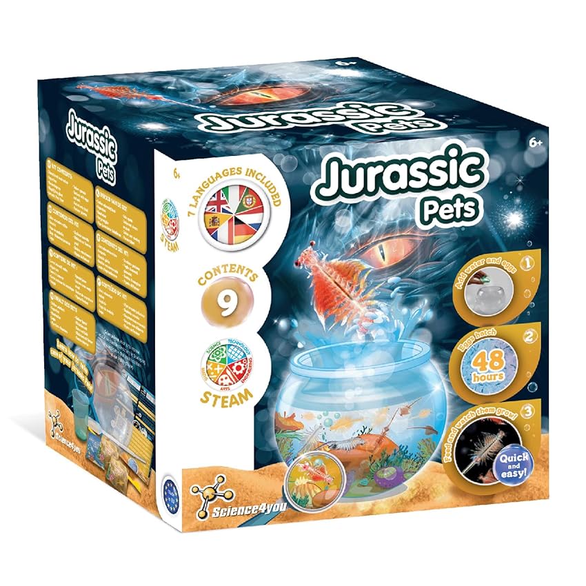 Science4you Animali Giurassici - Kit Allevamento Scimmie di Mare (famiglia di Triops)