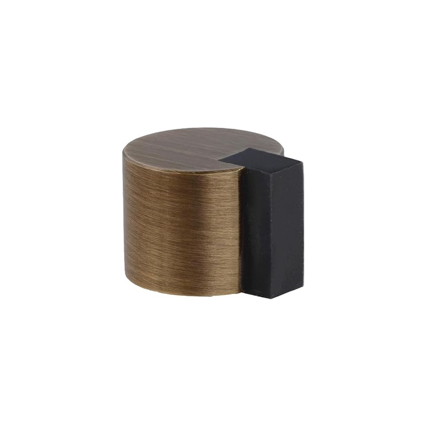 EVI Herrajes | Fermaporta da pavimento adesivo | Ø24x20mm | Ottone finitura pelle