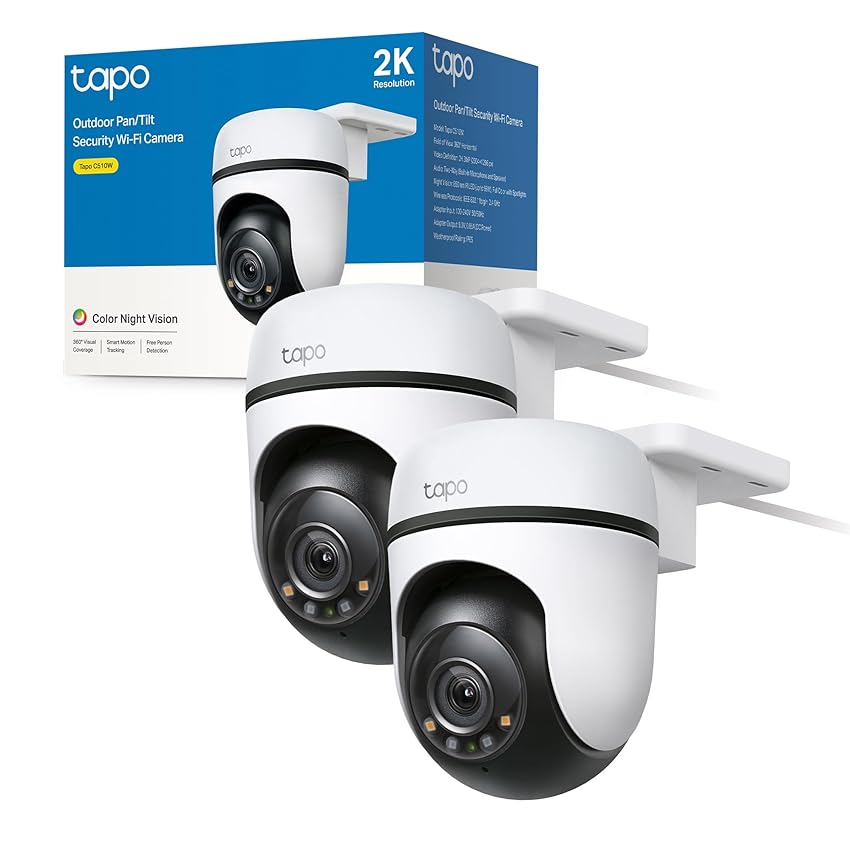 Tapo C510W(2-pack) Telecamera WiFi Esterno 2K 3MP