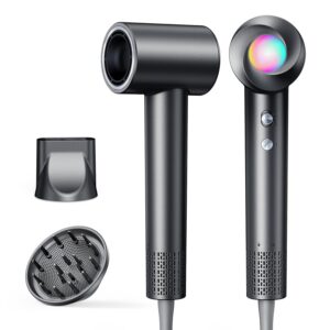 Haokoo Asciugacapelli Ionico Alta Velocità 150.000 RPM - Phon Capelli Professionale Leggero 365g