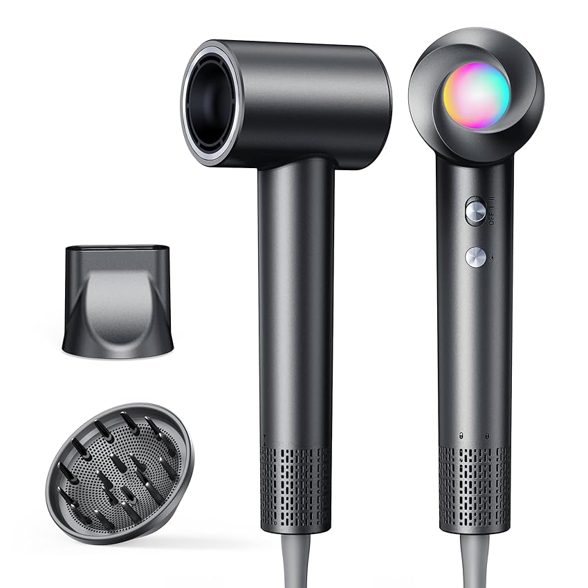 Haokoo Asciugacapelli Ionico Alta Velocità 150.000 RPM - Phon Capelli Professionale Leggero 365g