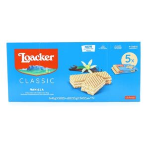 Loacker - Classic Vanille - Wafer Classico con 3 Strati di Cialde Farcite con Crema