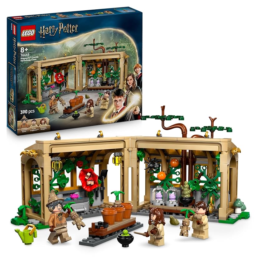 LEGO Harry Potter Castello di Hogwarts: Lezione di Erbologia con 3 Minifigure tra