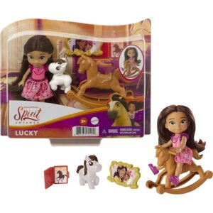 Spirit -Bambola di Baby Lucky con Piccolo Amico Cavallo e Accessori