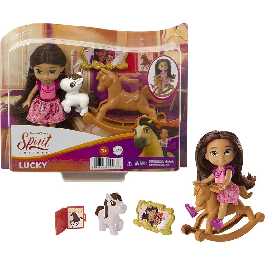 Spirit -Bambola di Baby Lucky con Piccolo Amico Cavallo e Accessori Spirit -Bambola di Baby Lucky con Piccolo Amico Cavallo e Accessori