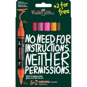 Faber-Castell 186019 - Set di pennarelli acrilici Multimark