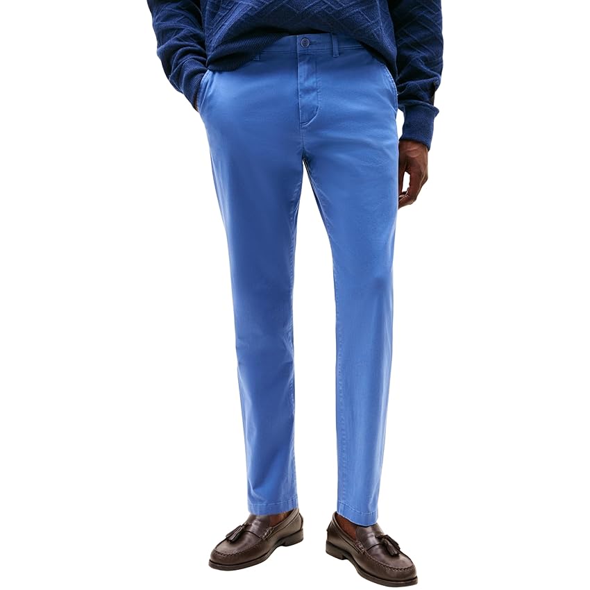 Tommy Hilfiger Uomo Pantaloni Chino Core Harlem Essential Twill Relaxed Fit