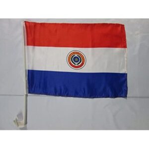 AZ FLAG Bandiera per Auto Paraguay 45x30cm - Bandierina da Auto Paraguaiana 30 x 45 cm
