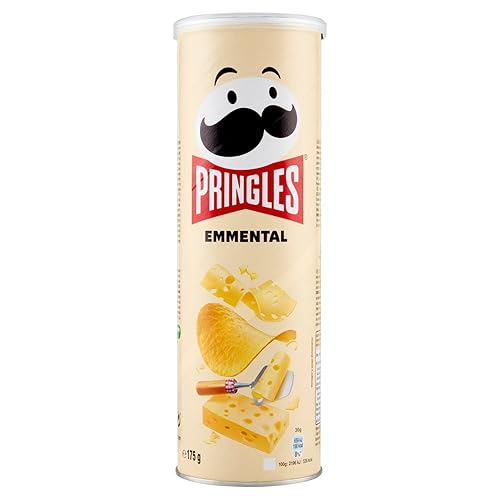 Pringles Emmental| Snack salato| Chips al gusto di Emmental | A base di patate | Vegetariano