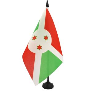 BANDIERA DA TAVOLO BURUNDI 21x14cm - PICCOLA BANDIERINA BURUNDESE 14 x 21 cm