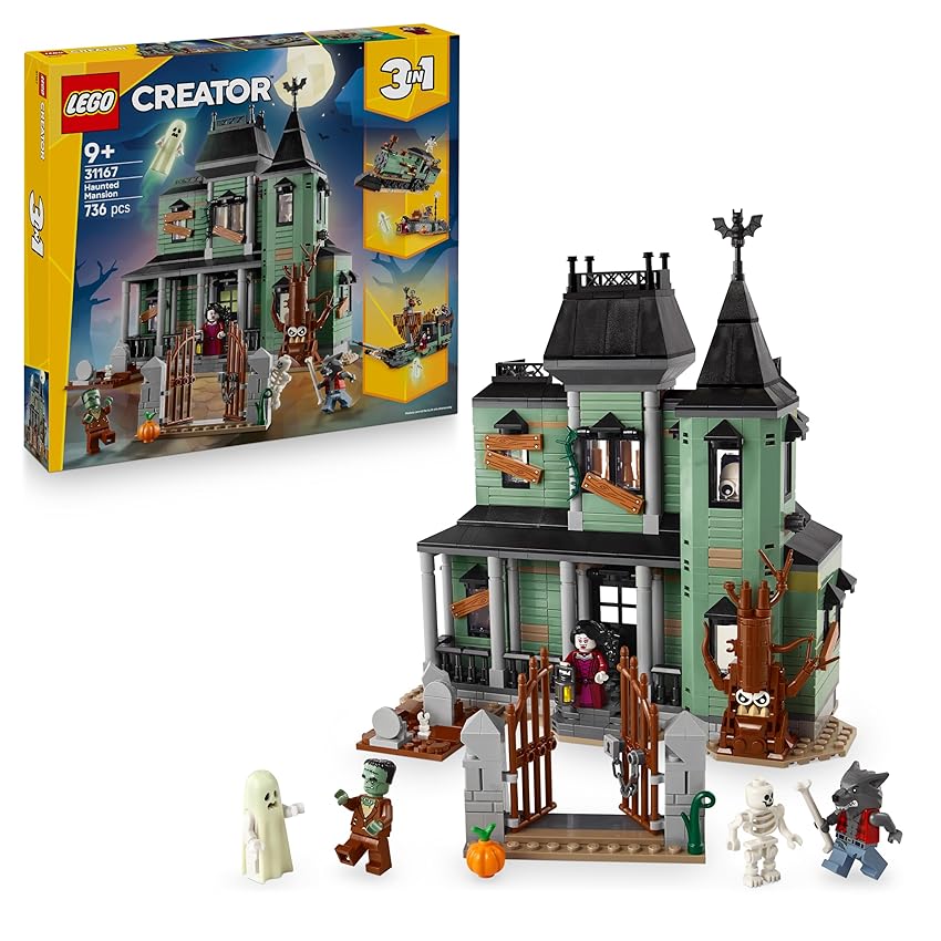LEGO Creator 3 in 1 Villa Spettrale - Casa Giocattolo Interattiva che si Trasforma LEGO Creator 3 in 1 Villa Spettrale - Casa Giocattolo Interattiva che si Trasforma