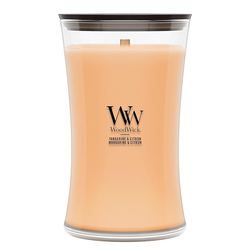 WoodWick Candela profumata | Candela a clessidra grande | Tangerine & Citron | Regali perfetti per donne WoodWick Candela profumata | Candela a clessidra grande | Tangerine & Citron | Regali perfetti per donne