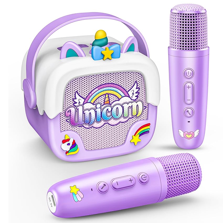 Unicorno Karaoke per Bambini con 2 Microfoni Unicorno Karaoke per Bambini con 2 Microfoni