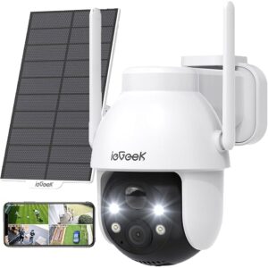 ieGeek 2K Telecamera Wi-Fi Esterno Senza Fili a Batteria