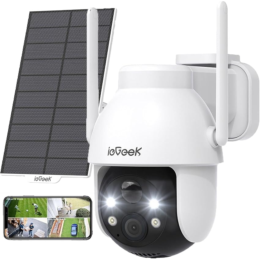 ieGeek 2K Telecamera Wi-Fi Esterno Senza Fili a Batteria