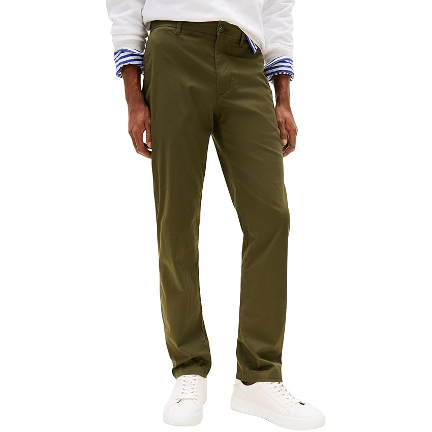 Tommy Hilfiger Uomo Pantaloni Chino Denton Printed Structure Straight Fit Tommy Hilfiger Uomo Pantaloni Chino Denton Printed Structure Straight Fit