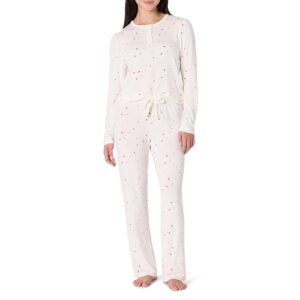 Amazon Essentials x Sofia Grainge Set Pigiama a Maniche Lunghe Stile Henley Donna