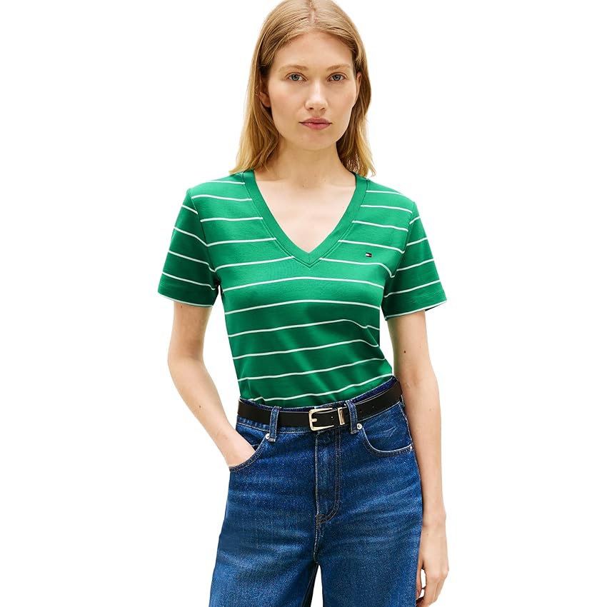 Tommy Hilfiger Donna Slim Cody V-Nk SS Ww0Ww40584