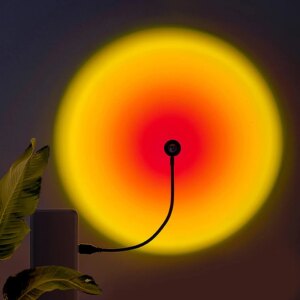 1x USB Lampada da tramonto LED Arcobaleno Neon Proiettore di luce notturna Fotografia