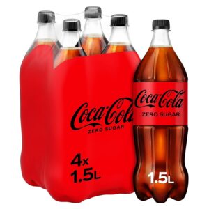 Coca-Cola Zero Zuccheri Zero Calorie - 4 Bottiglie da 1