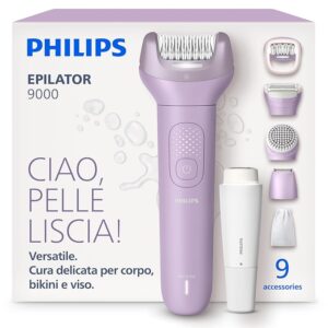 Philips Epilatore Serie 9000 - Epilatore elettrico Wet & Dry senza fili